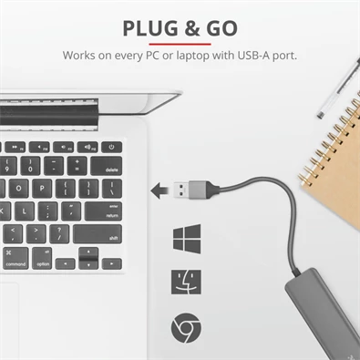 Trust Halyx 4 portos USB3.2 alumínium HUB