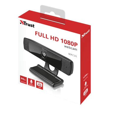 Trust Macul Full HD 1080p mikrofonos fekete webkamera