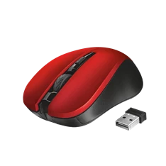 Trust Mydo Silent Click vezeték nélküli piros egér