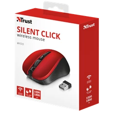 Trust Mydo Silent Click vezeték nélküli piros egér