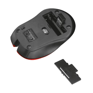 Trust Mydo Silent Click vezeték nélküli piros egér