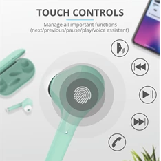 Trust Nika Touch True Wireless Bluetooth türkiz fülhallgató