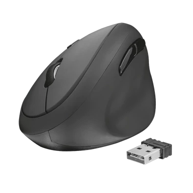 Trust Orbo Compact vezeték nélküli ergonómikus fekete egér