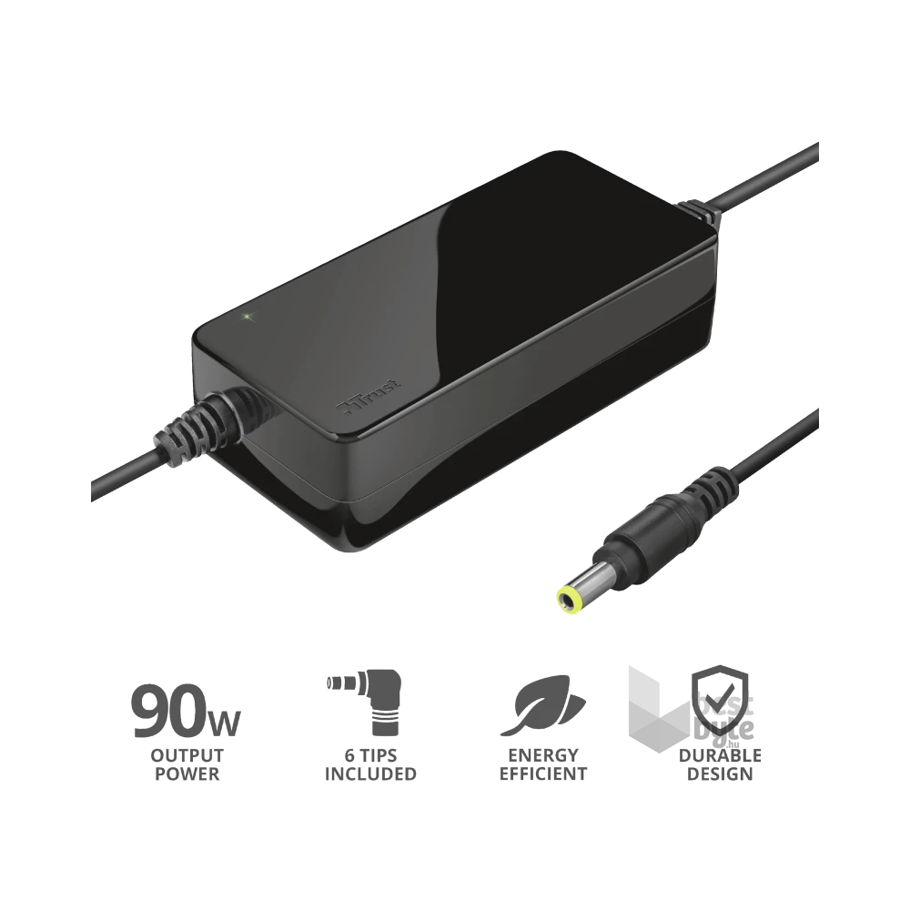 Trust Primo 19V-90W hálózati fekete notebooktöltő