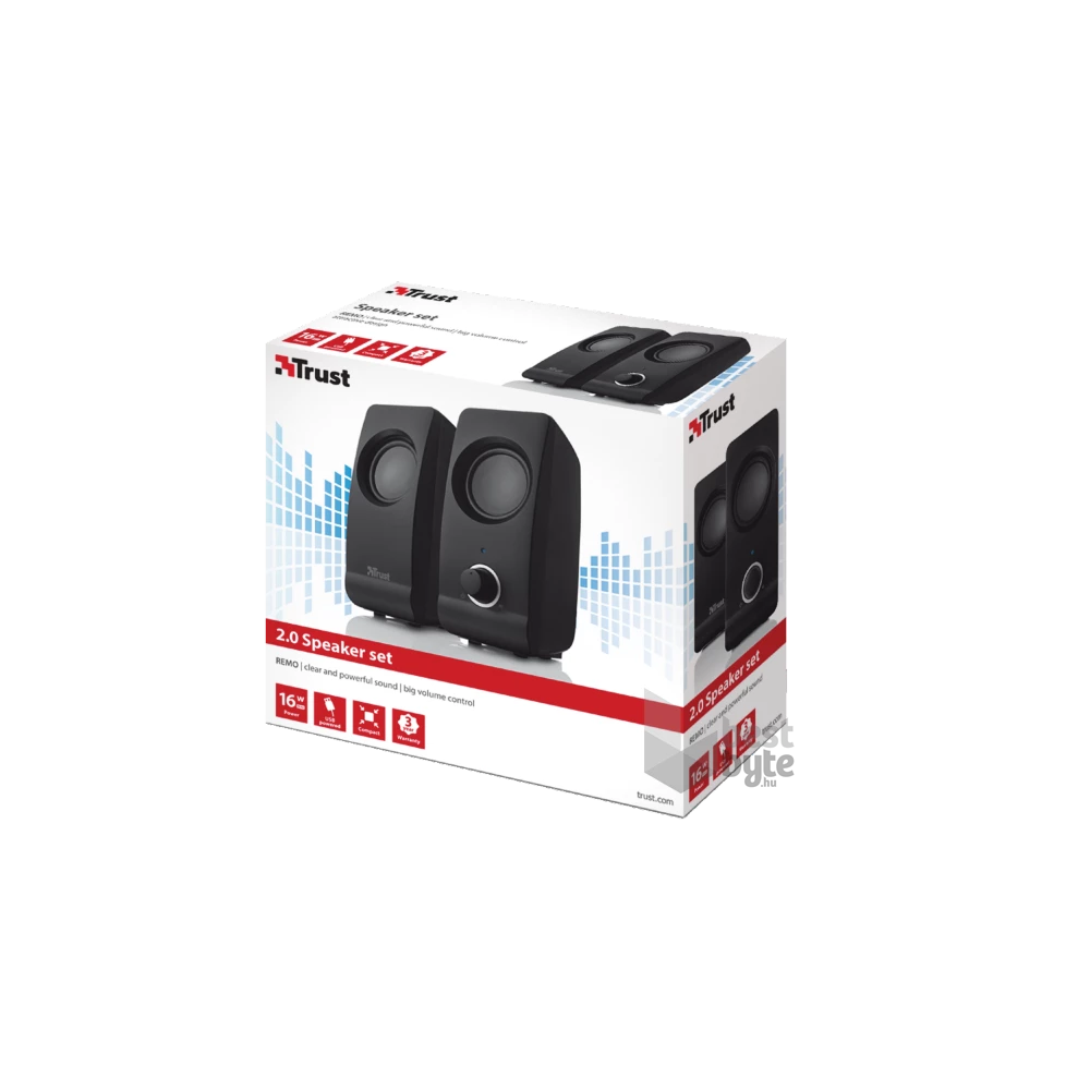 Trust Remo 2.0 jack 8W fekete hangszóró