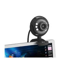 Trust SpotLight Pro 640x480 mikrofonos fekete webkamera
