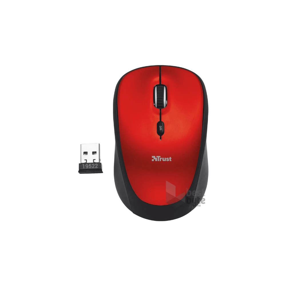 Trust Yvi wless piros notebook egér