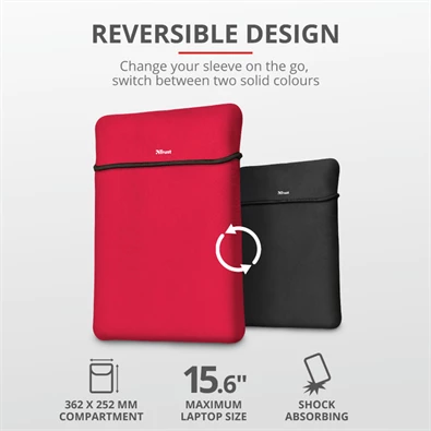 Trust Yvo piros 15,6" notebook tok + wireless egér