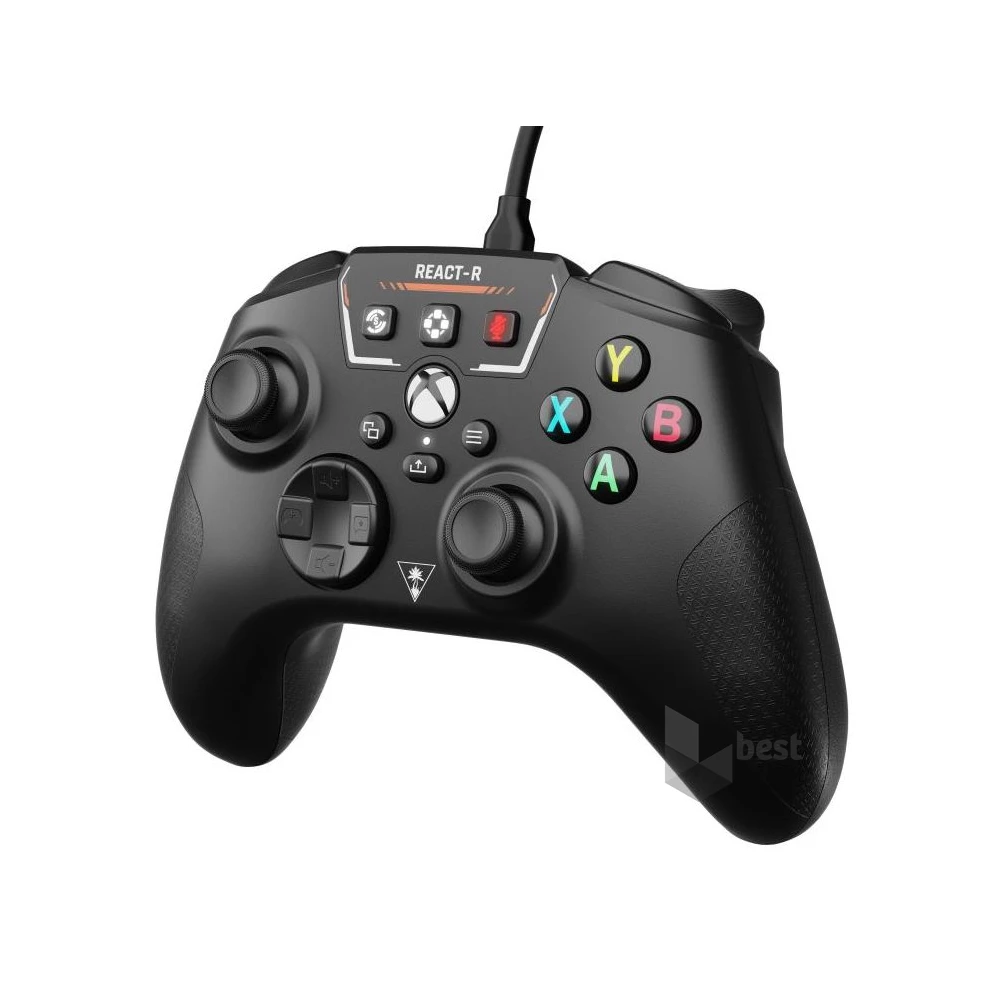 Turtle Beach TBS-0730-05 REACT-R PC/Xbox One/Xbox Series X|S vezetékes fekete kontroller