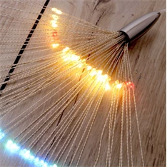 Tűzijáték stílusú fix fényű IPX3 szabványos/több színű/120db LED-es/napelemes fényfüzér, fénydekoráció