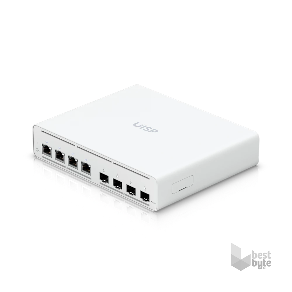 Ubiquiti UISP-S-Plus 4x2.5GbE Multi-Gigabit PoE LAN port (160W) 4xSFP+ port L2 menedzselhető switch