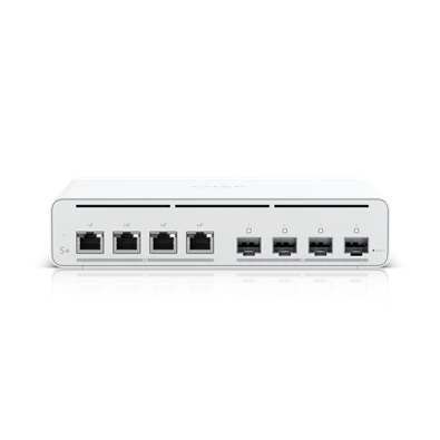 Ubiquiti UISP-S-Plus 4x2.5GbE Multi-Gigabit PoE LAN port (160W) 4xSFP+ port L2 menedzselhető switch