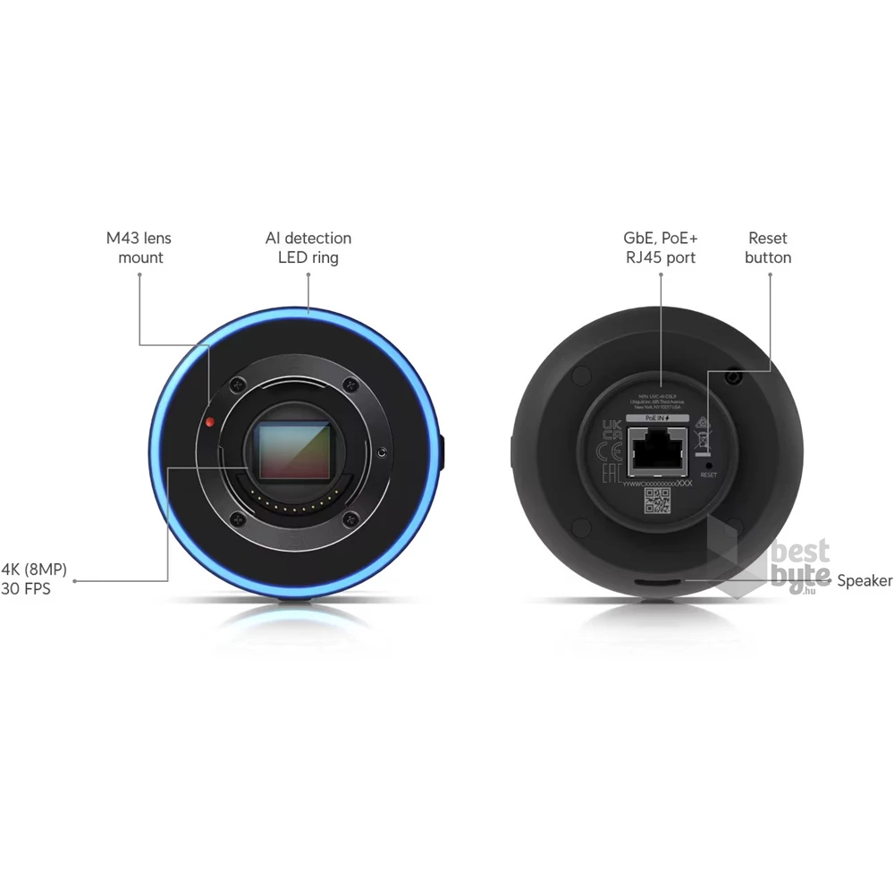 Ubiquiti UVC-AI-DSLR UniFi Protect 8MP széles látószögű Bullet IP kamera