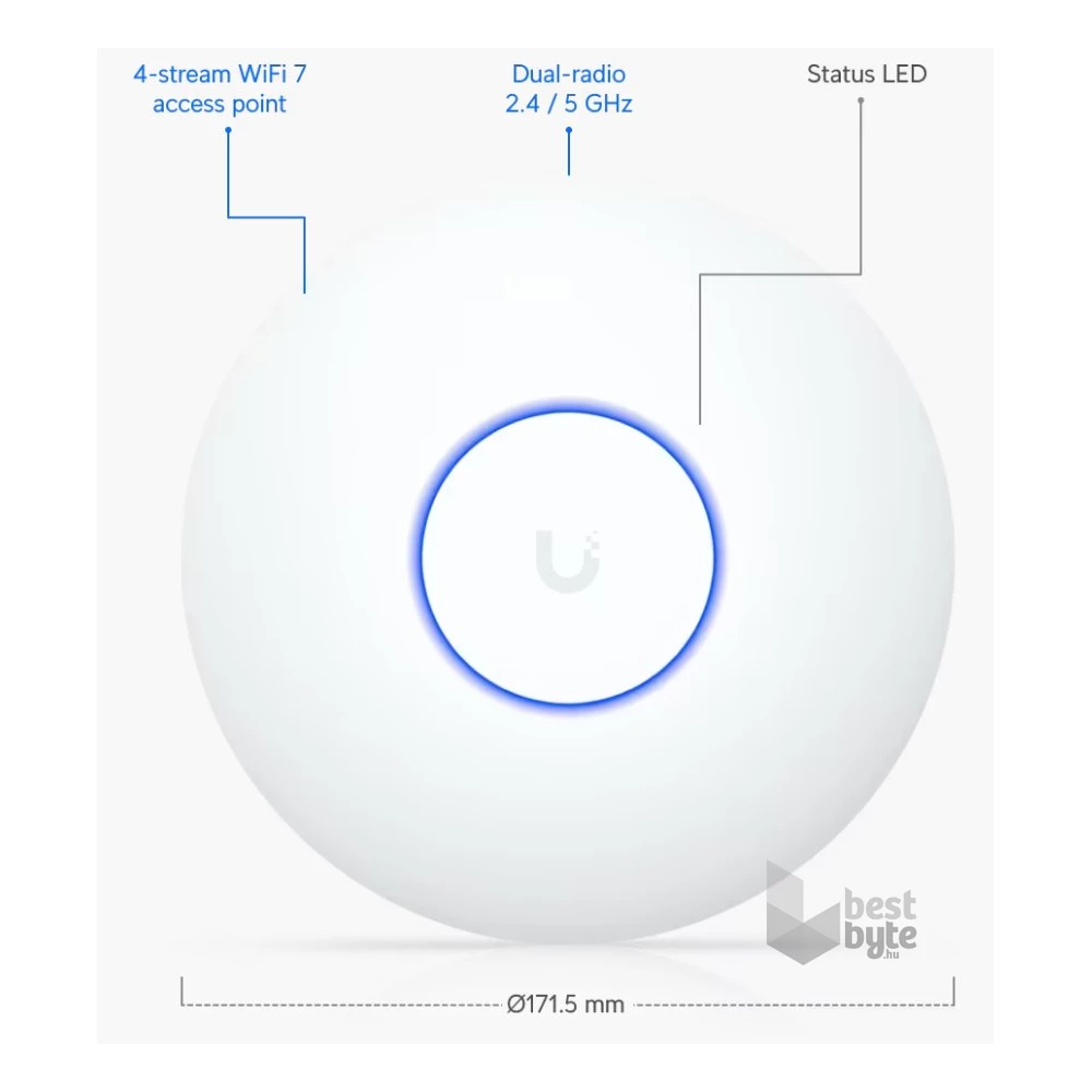 Ubiquiti UniFi U7-Lite 802.11be Wi-Fi 7 Dual-band beltéri Access Point