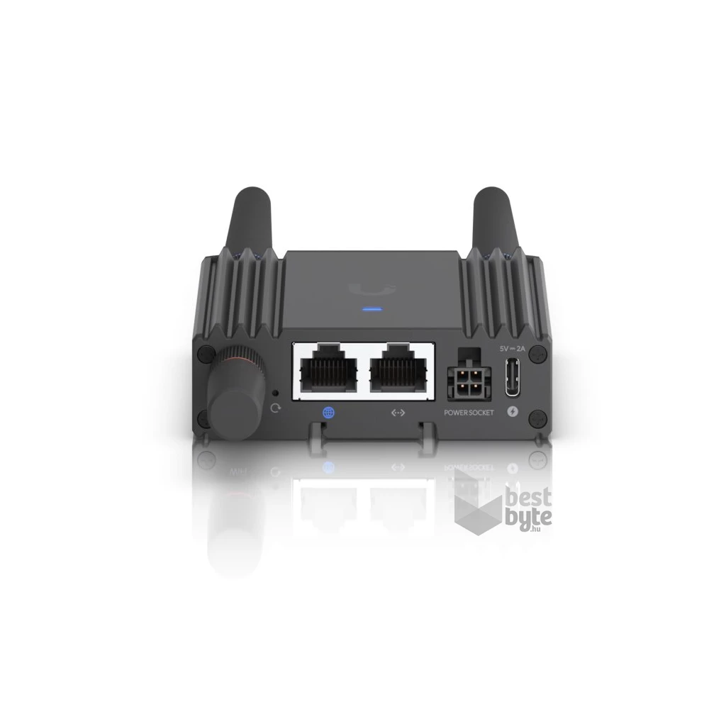 Ubiquiti UniFi UMR-Ultra 2x10/100 FE LAN 1xnanoSIM IoT 4G/LTE CAT4 beltéri Vezeték nélküli ipari router