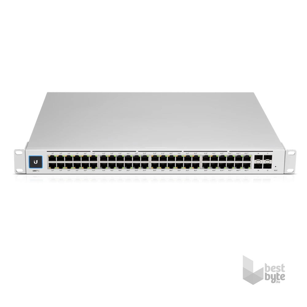 Ubiquiti UniFi USW-PRO-48-POE Gen2 48port GbE LAN 40xPoE+ 8xPoE++ 4xSFP+ port L3 menedzselhető switch