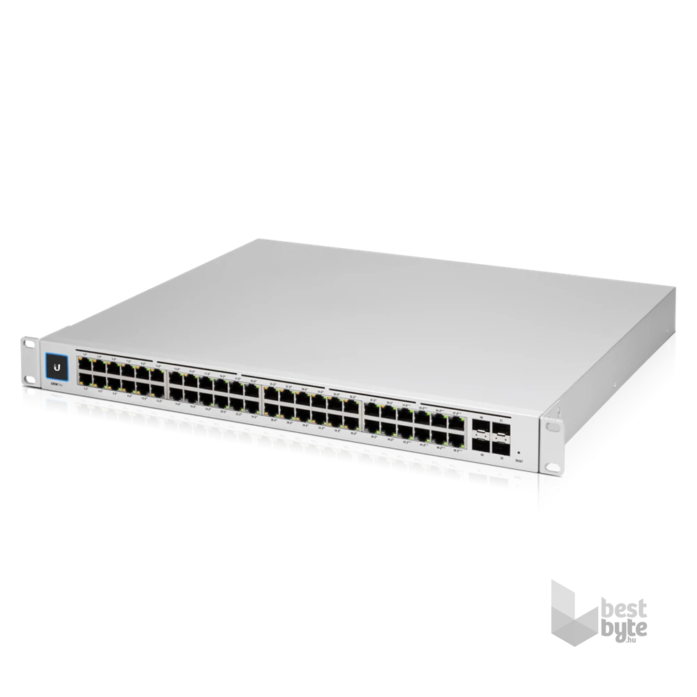 Ubiquiti UniFi USW-PRO-48-POE Gen2 48port GbE LAN 40xPoE+ 8xPoE++ 4xSFP+ port L3 menedzselhető switch