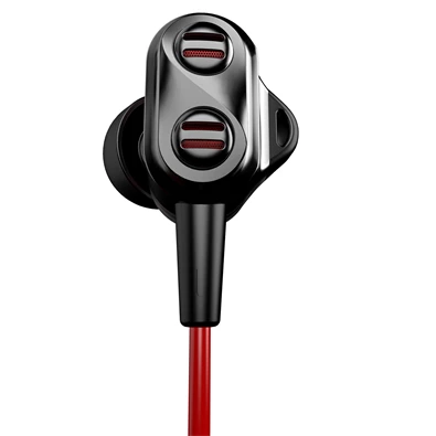UiiSii DT800 meghajtós mikrofonos piros fülhallgató
