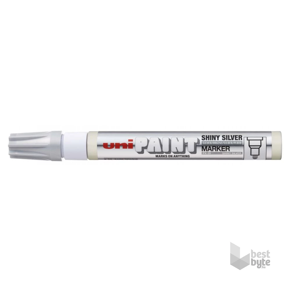 Uni PX-20 Shiny fényes ezüst lakkmarker