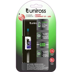 Uniross UCX006 Li-ion/Ni-MH/LiFePo4 kompakt LED akku gyorstöltő