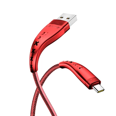 Usams SJ250USB03 flexibilis piros USB Type-C kábel