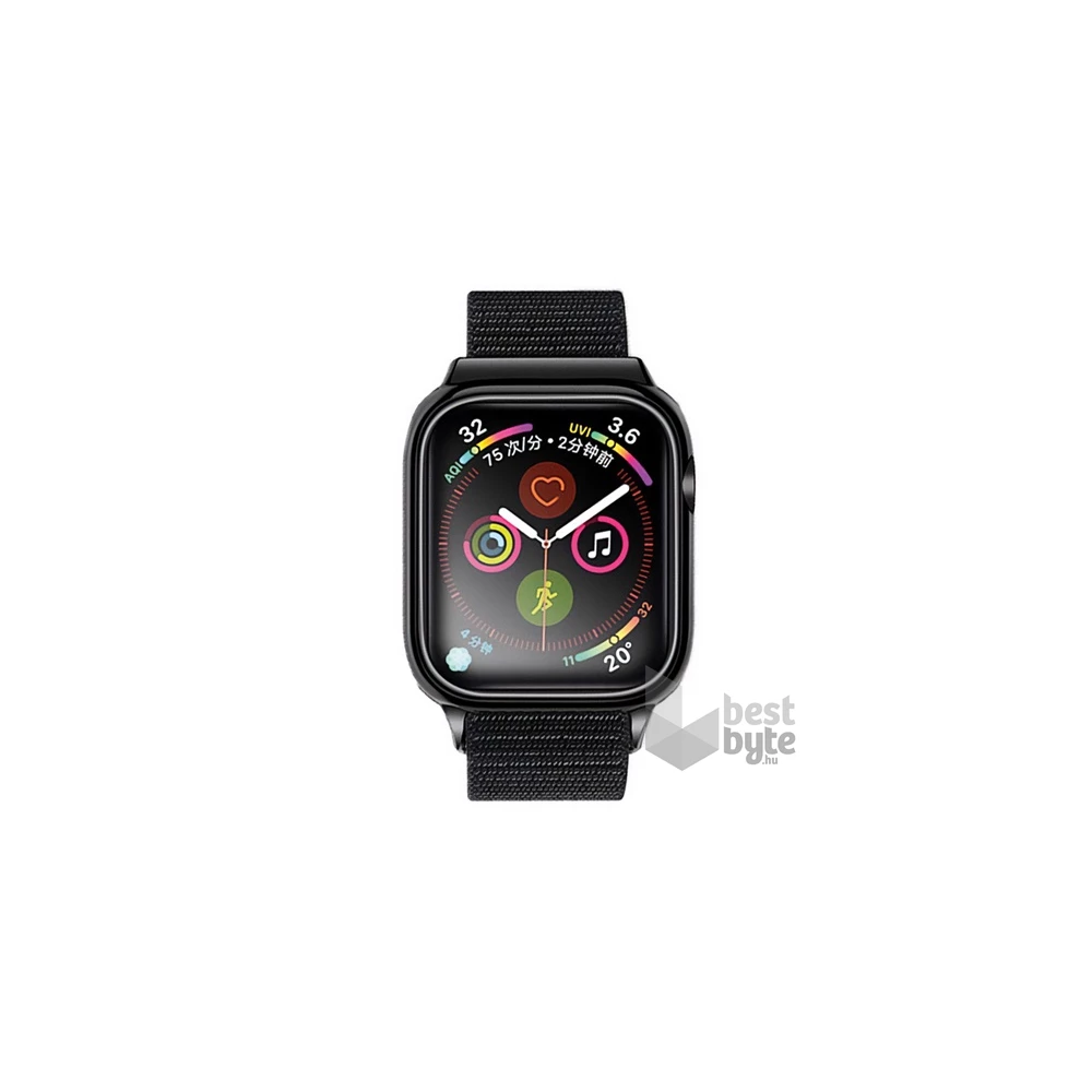 Usams ZB73IW1 Apple Watch Series 9 41mm / Watch Series 8 41mm / Watch Series 7 41mm fekete szilikon óraszíj