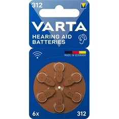 VARTA 24607101416 312 hallókészülék elem 6db/bliszter