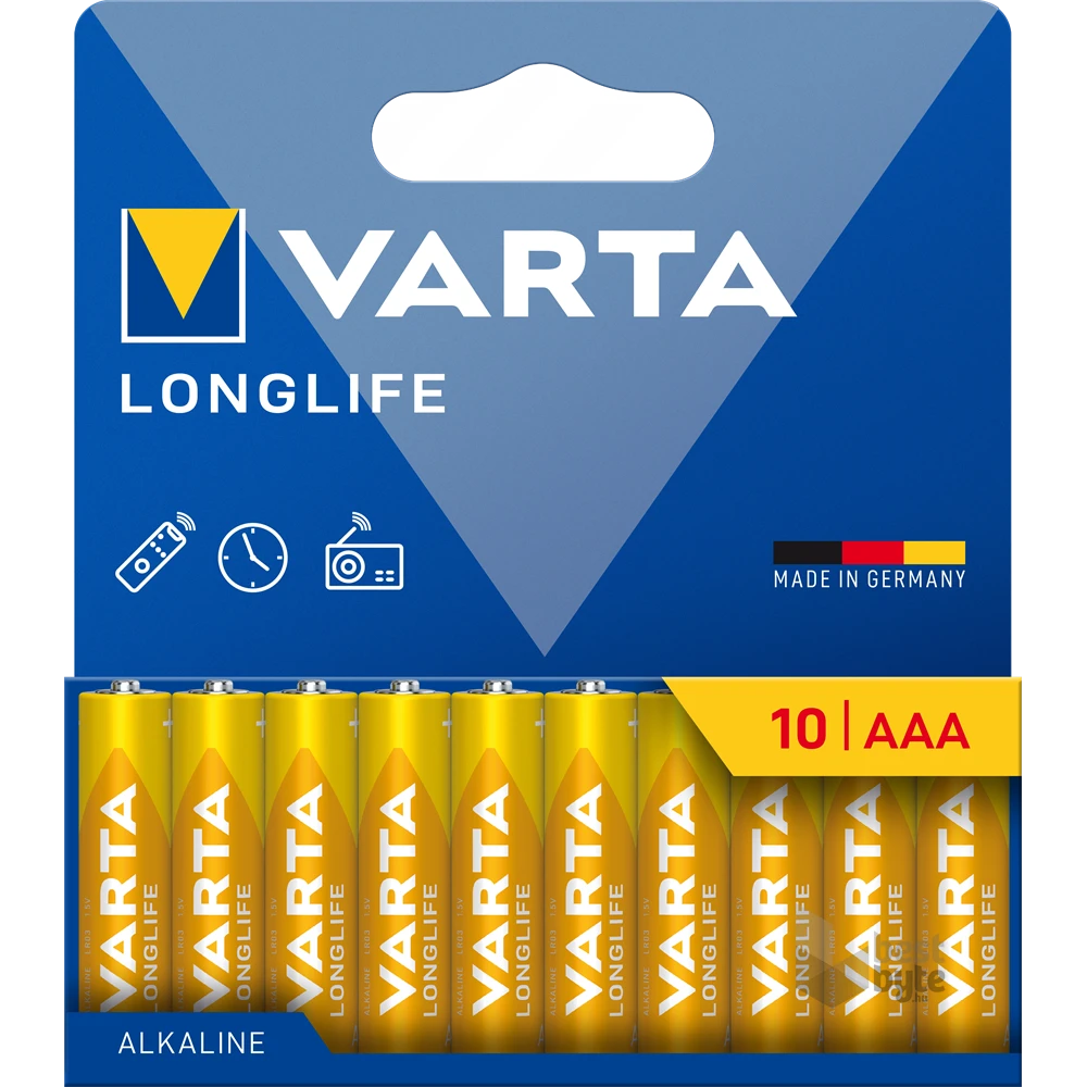 VARTA 4103101761 Longlife AAA mikroceruza elem 10db/bliszter