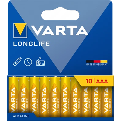 VARTA 4103101761 Longlife AAA mikroceruza elem 10db/bliszter
