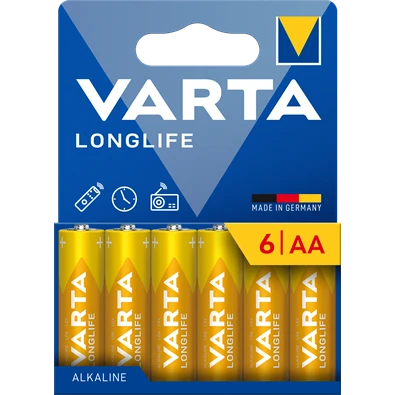 VARTA 4106101736 Longlife AA ceruzaelem 6db/bliszter
