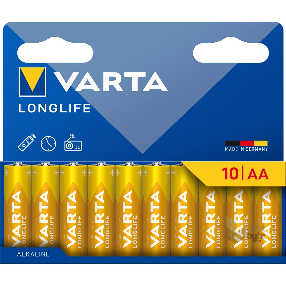 VARTA 4106101761 Longlife AA ceruzaelem 10db/bliszter