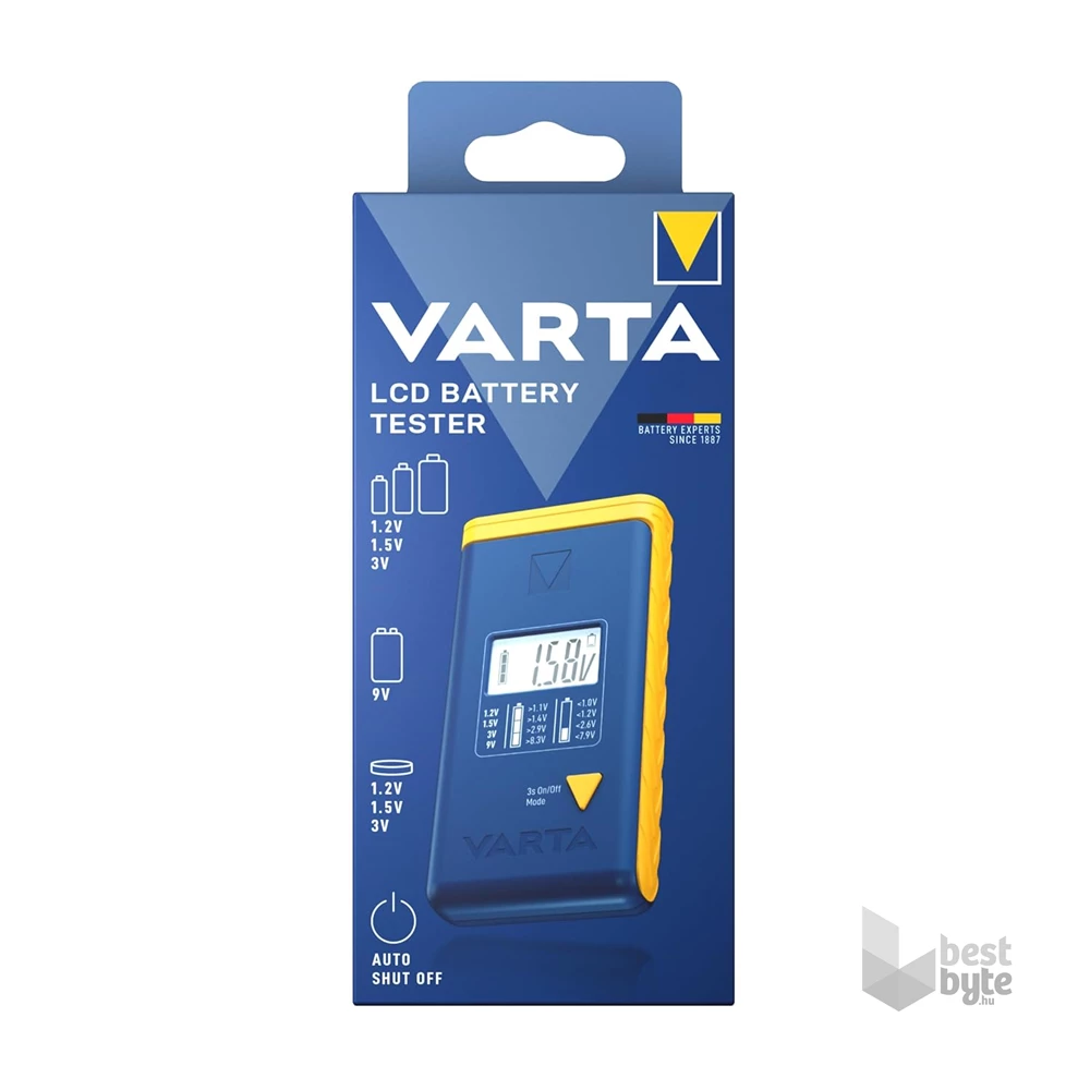 VARTA 893101111 LCD Elem- akku- gombcella teszter