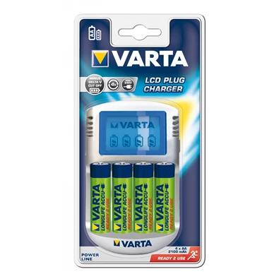 Varta 57677101441 LCD Plug töltő 4x2100mAh R2U AA