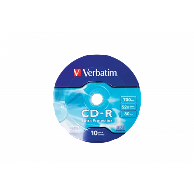 VERBATIM 43725 CD-R 700MB/52x/extra protection írható felület/egyszer írható CD 10db/csomag