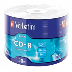 VERBATIM 43787 CD-R 700MB/52x/extra protection írható felület/egyszer írható CD 50db/csomag