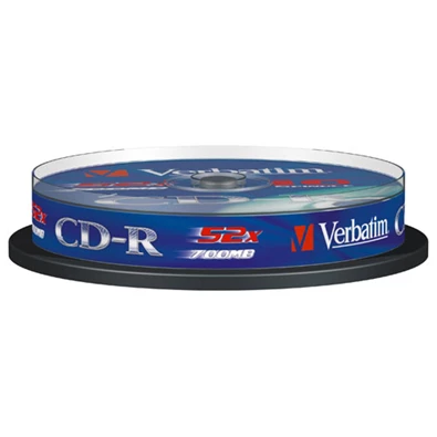 VERBATIM 43437 CD-R 700MB/52x/extra protection írható felület/egyszer írható CD 10db/csomag