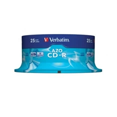 VERBATIM 43352 CD-R 700MB/52x/crystal ezüst írható felület/egyszer írható CD 25db/csomag