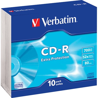 VERBATIM CDV7052V10DL CD-R DataLife slim tok 10db/csomag