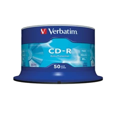 VERBATIM 43351 CD-R 700MB/52x/extra protection írható felület/egyszer írható CD 50db/csomag