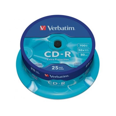 VERBATIM CDV7052B25DL  CD-R DataLife cake box CD lemez 25db/csomag