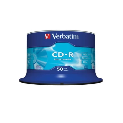 VERBATIM 43351 CD-R 700MB/52x/extra protection írható felület/egyszer írható CD 50db/csomag