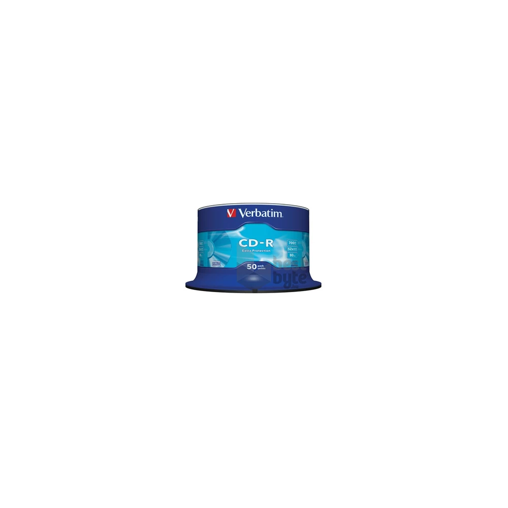 VERBATIM 43351 CD-R 700MB/52x/extra protection írható felület/egyszer írható CD 50db/csomag