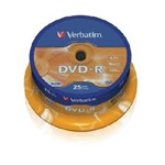VERBATIM DVDV-16B25  DVD-R cake box DVD lemez 25db/csomag