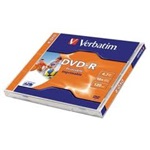 VERBATIM DVDV-16N  DVD-R nyomtatható normál tokos DVD lemez