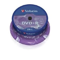 VERBATIM DVDV+16B25  DVD+R cake box DVD lemez 25db/csomag