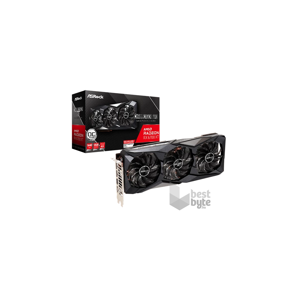 VGA ASRock AMD RX 6700 XT 12GB GDDR6 - RX 6700 XT Challenger Pro 12GB