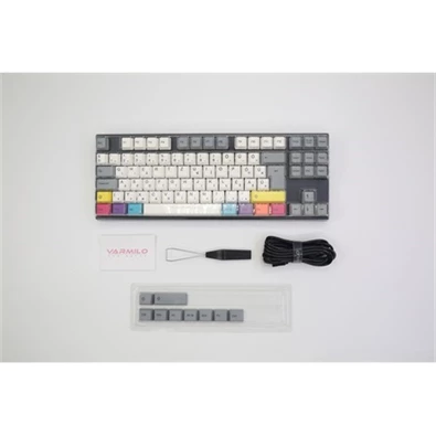 Varmilo VEA88 CMYK USB magyar gaming Cherry MX Silent Red mechanikus billentyűzet