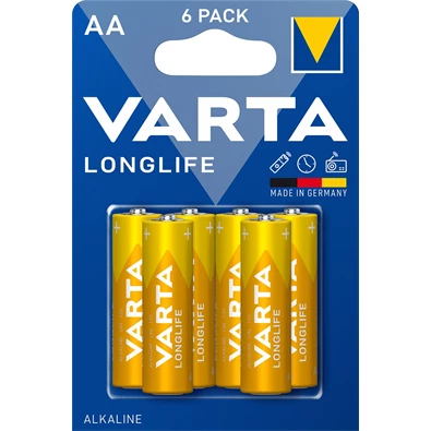 VARTA 4106101436 Longlife AA (LR06) alkáli ceruzaelem 6db/bliszter