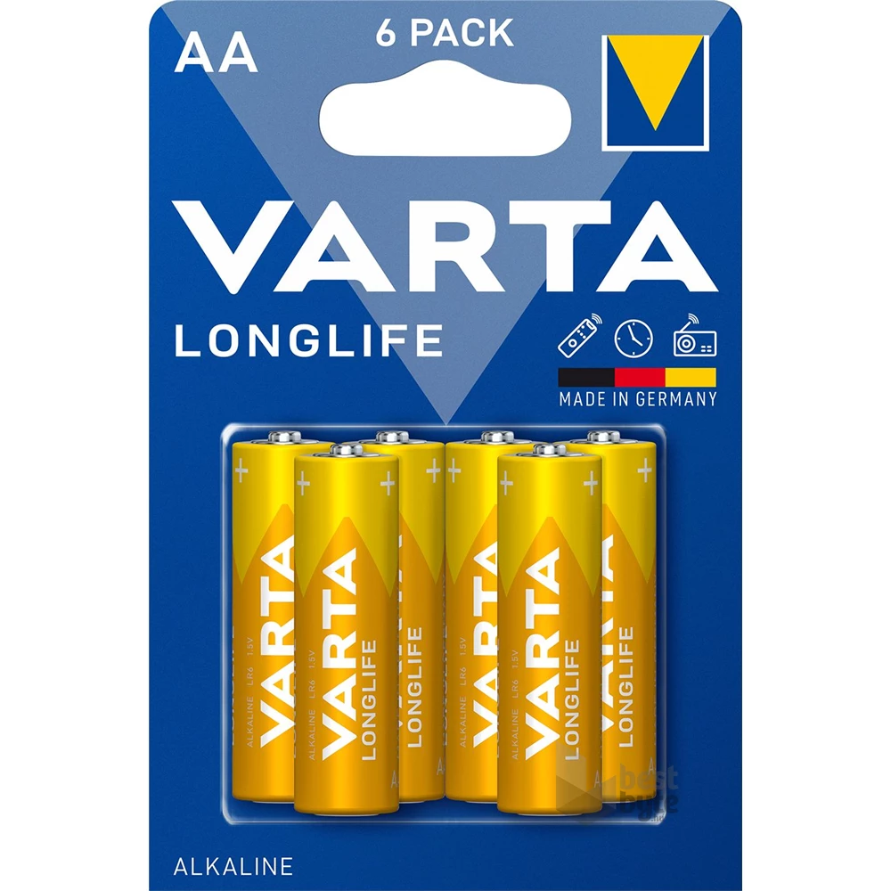 VARTA 4106101436 Longlife AA (LR06) alkáli ceruzaelem 6db/bliszter