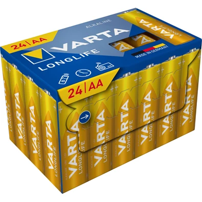 Varta 4106301134 Longlife ceruza AA (LR06) elem 24db/csomag (műanyagmentes csomagolás)